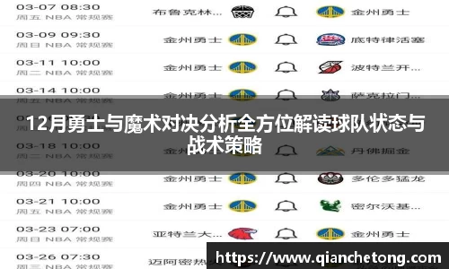 12月勇士与魔术对决分析全方位解读球队状态与战术策略